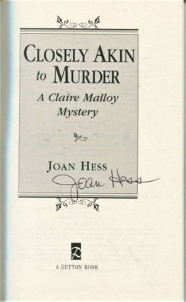 Closely Akin to Murder; a Claire Malloy mystery