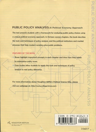 Public Policy Analysis; a political economy approach