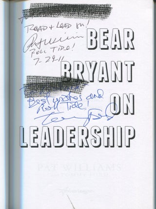 Bear Bryant on Leadership; life lessons from a six-time National Championship coach