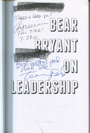 Bear Bryant on Leadership; life lessons from a six-time National Championship coach