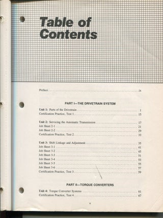 Automatic Transmissions; South-Western Auto Tech Series