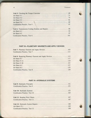 Automatic Transmissions; South-Western Auto Tech Series