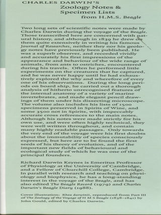 Charles Darwin's Zoology Notes & Specimen Lists From H.M.S. Beagle