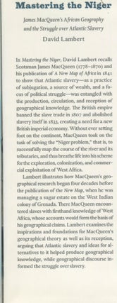 Mastering the Niger; James MacQueen's African geography & the struggle over Atlantic slavery