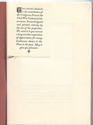 Lincoln; as seen by C.C. Brown