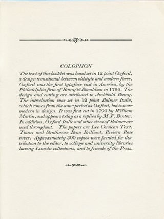 Lincoln; as seen by C.C. Brown