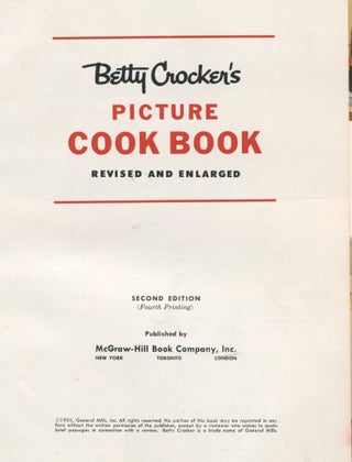 Betty Crocker's Picture Cook Book; revised and enlarged