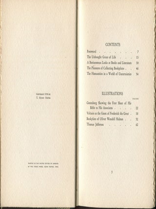 The Unbought Grace of Life; and other essays