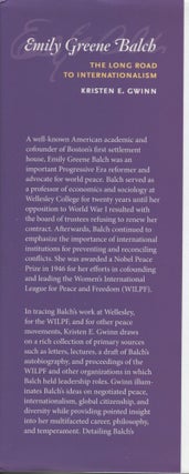 Emily Greene Balch; the long road to internationalism