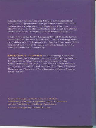 Emily Greene Balch; the long road to internationalism