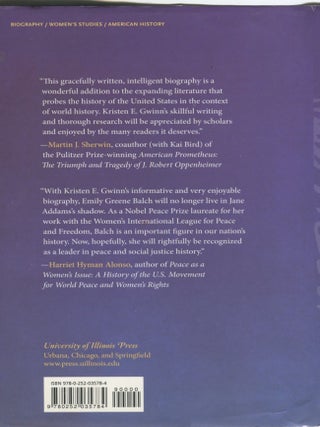 Emily Greene Balch; the long road to internationalism