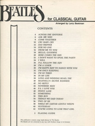 Beatles for Classical Guitar