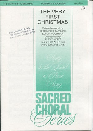 Item #11954 The Very First Christmas; for two-part (optional three-part) voices with piano...