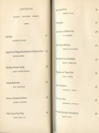Book and Book Collecting Journals