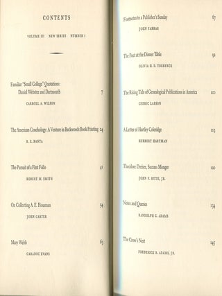 Book and Book Collecting Journals