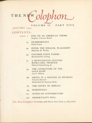 Book and Book Collecting Journals