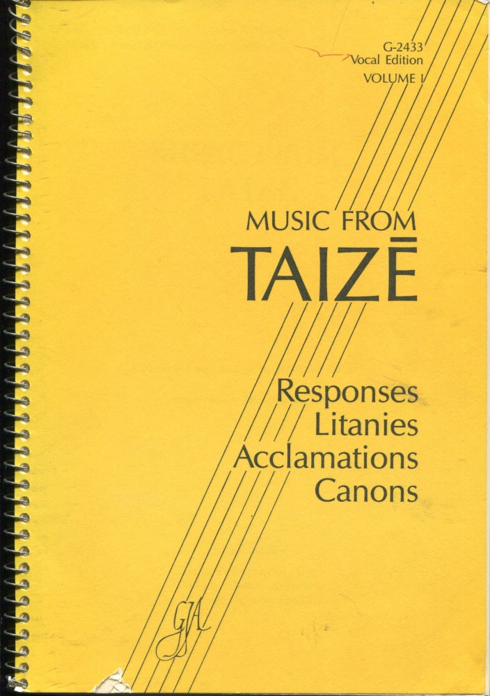 Item #12094 Music from Taize; Volume I: vocal edition. Jacques Berthier, Brother Robert.