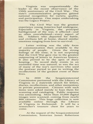 Civil War Echoes; voices from Virginia, 1860-1891