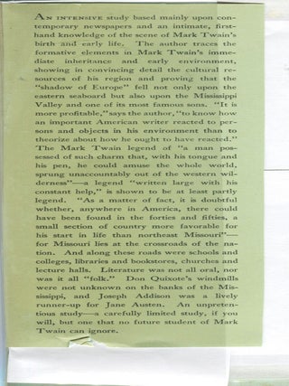 Mark Twain; son of Missouri