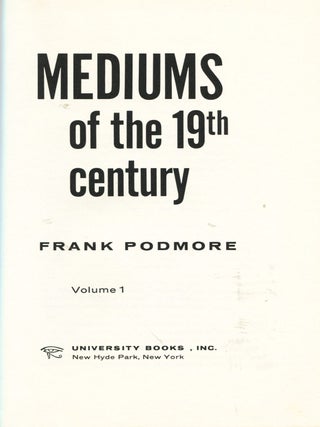 Mediums of the 19th Century; 2 volume set