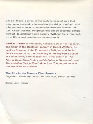 The Other Philadelphia Story; how local congregations support quality of life in urban America