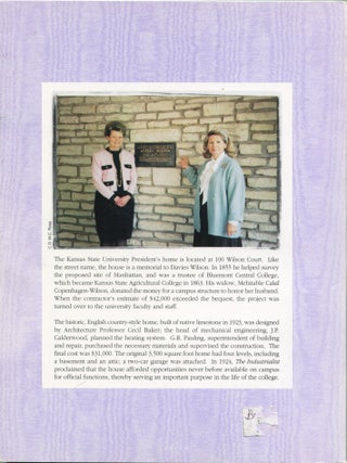 Land Grant Ladies; Kansas State University presidential wives