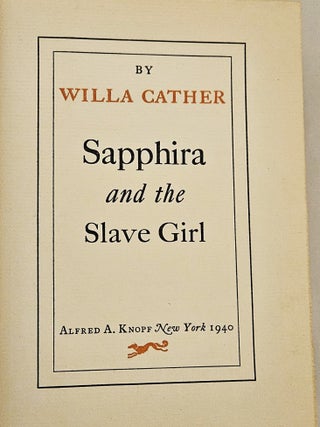 Sapphira and the Slave Girl