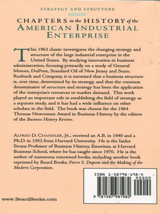 Strategy and Structure; chapters in the history of the American industrial enterprise