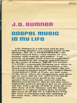 J. D. Sumner; gospel music is my life