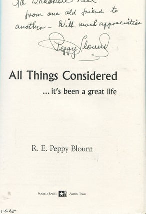 All Things Considered; ...it's been a great life