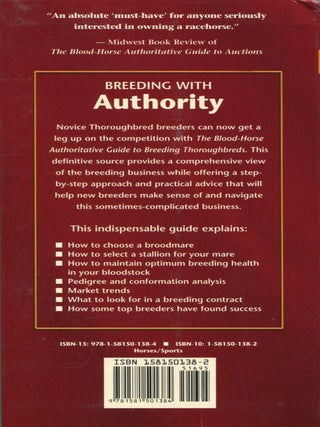 The Blood-Horse Authoritative Guide to Breeding Thoroughbreds