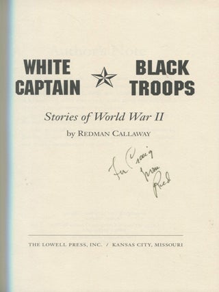 White Captain, Black Troops; stories of World War II