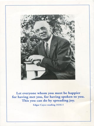 Edgar Cayce; the man and his philosophy