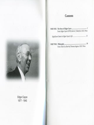 Edgar Cayce; the man and his philosophy