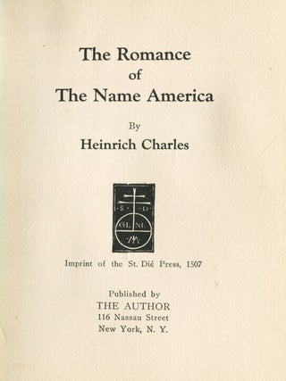 The Romance of the Name America