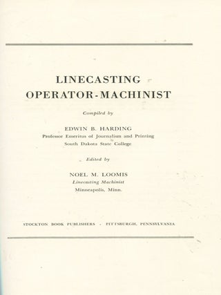Linecasting Operator-Machinist