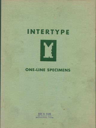 Item #14666 Intertype Faces One-Line Specimens; arranged by point size book number six
