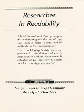 Researches in Readability