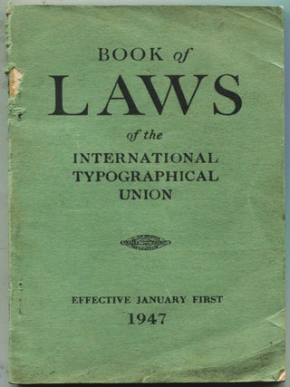 Item #14712 Constitution, By-Laws, General Laws and Convention Laws of the International...