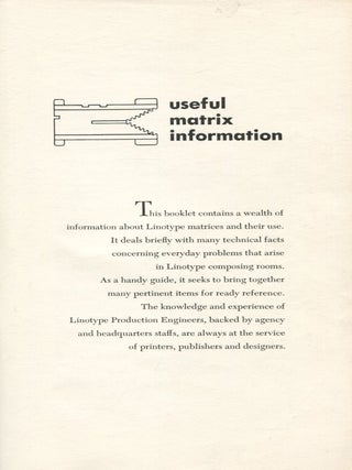 Useful Matrix Information