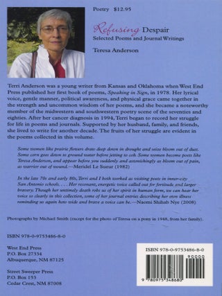Refusing Despair; selected poems and journal writings