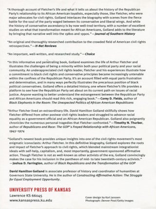 A Terrible Thing to Waste; Arthur Fletcher and the conundrum of the black republican