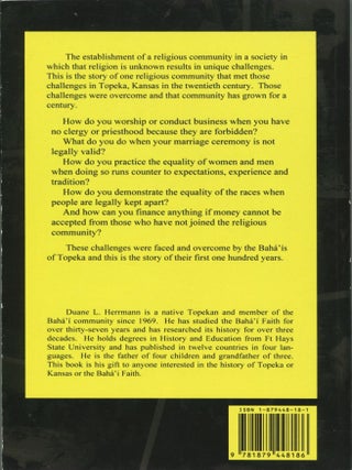 By Thy Strengthening Grace; a brief history of the first one hundred years of the Baha'i Faith in Topeka: 1906-2006
