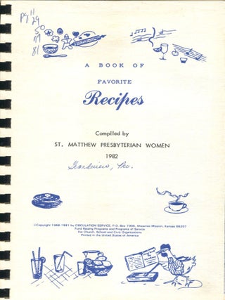 Cook Book; favorite recipes from our best cooks