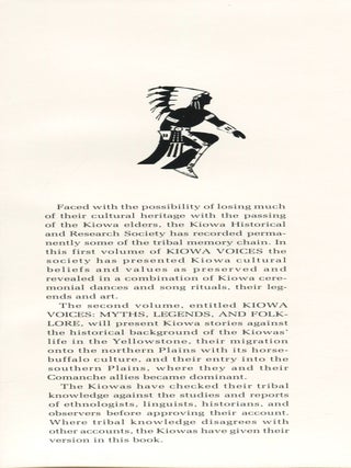 Kiowa Voices; ceremonial dance, ritual and songs volume 1