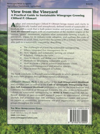 View from the Vineyard; a practical guide to sustainable winegrape growing