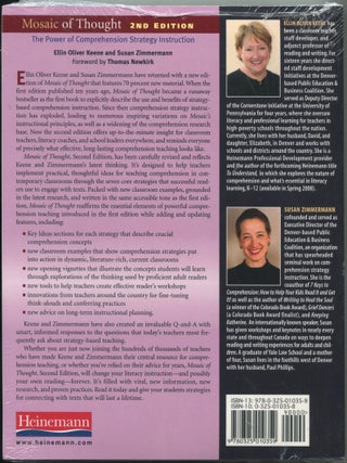 Mosaic of Thought; the power of comprehension strategy instruction