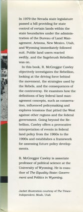 Federal Land, Western Anger; the sagebrush rebellion and environmental politics