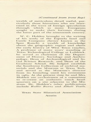 The Espuela Land and Cattle Company; a study of a foreign-owned ranch in Texas