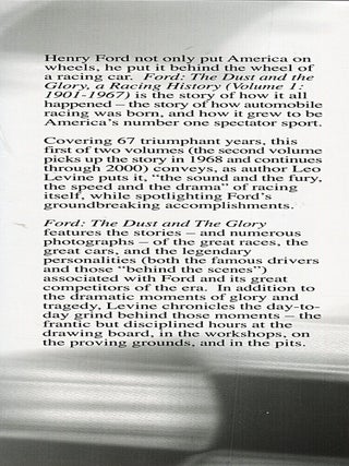 Ford: The Dust and the Glory; a racing history volume 1 (1901-1967)